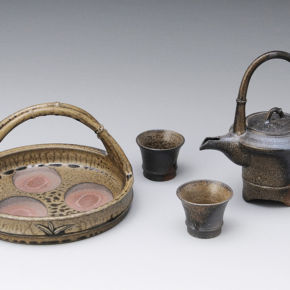竹形酒器揃い・手付鉢 竹形酒器揃い・手付鉢
