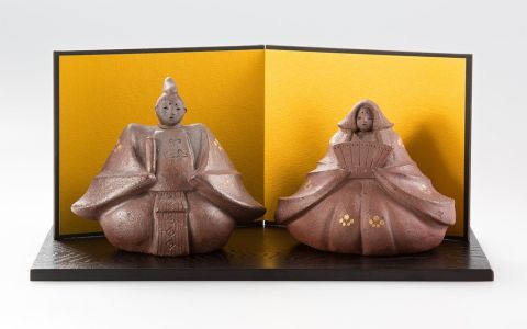 焼〆窯変ひな人形
